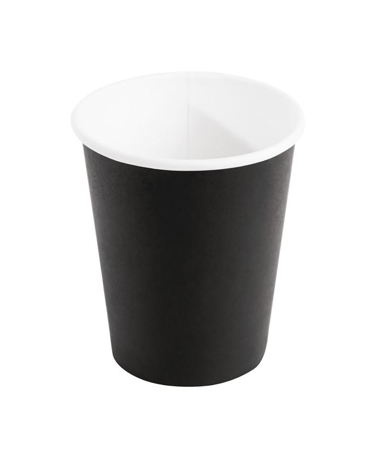 Gobelets à café jetables - 23 CL - 50 pièces - Noir - Ø 8,3 x H 9 CM - Carton - Fiesta - GF041