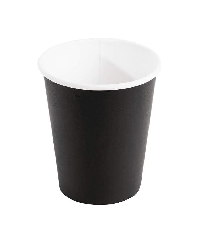 Gobelets à café jetables - 23 CL - 1000 pièces - Noir - Ø 8,3 x H 9 CM - Carton - Fiesta - GF040