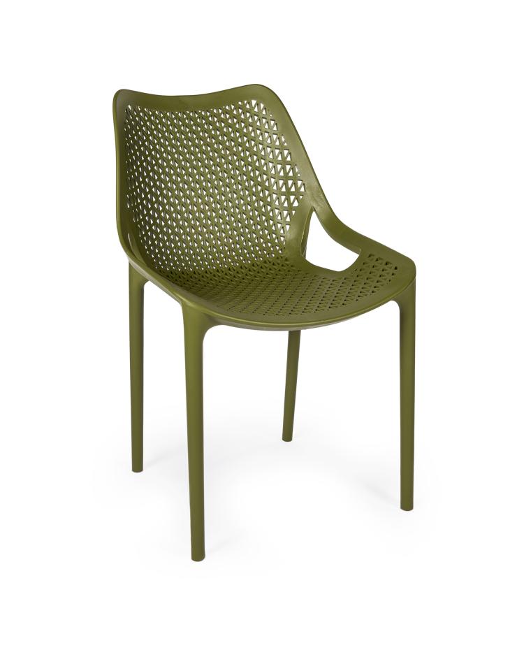 Chaise de terrasse - Bea - Vert - Plastique - Promoline
