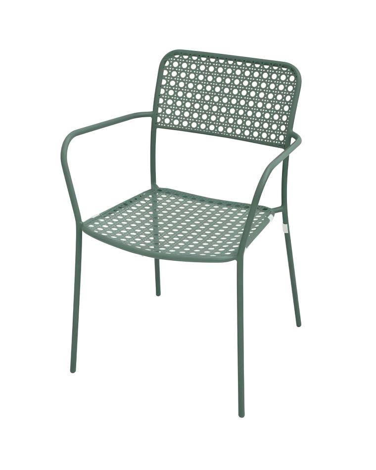Chaise de terrasse Toscane - Acier vert - Promoline