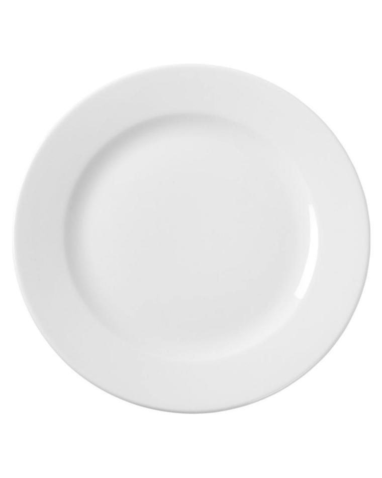 Assiette plate - 12 pièces - Porcelaine - 24 CM - Hendi - 794074