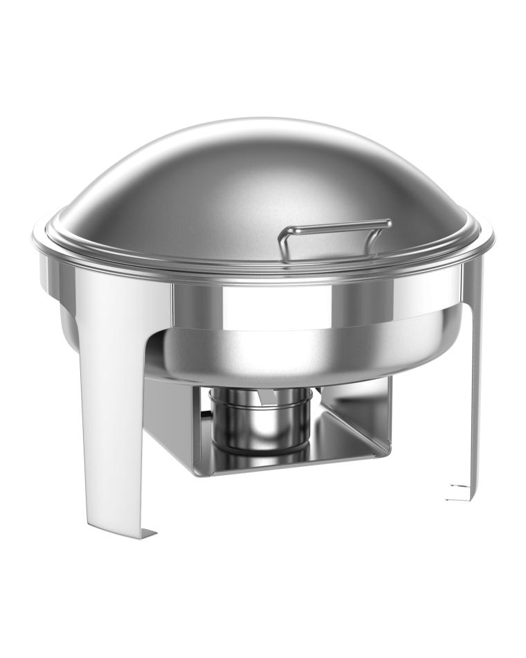 Chafing dish rond met glazen deksel | 3,5 Liter | Hendi | Kopen