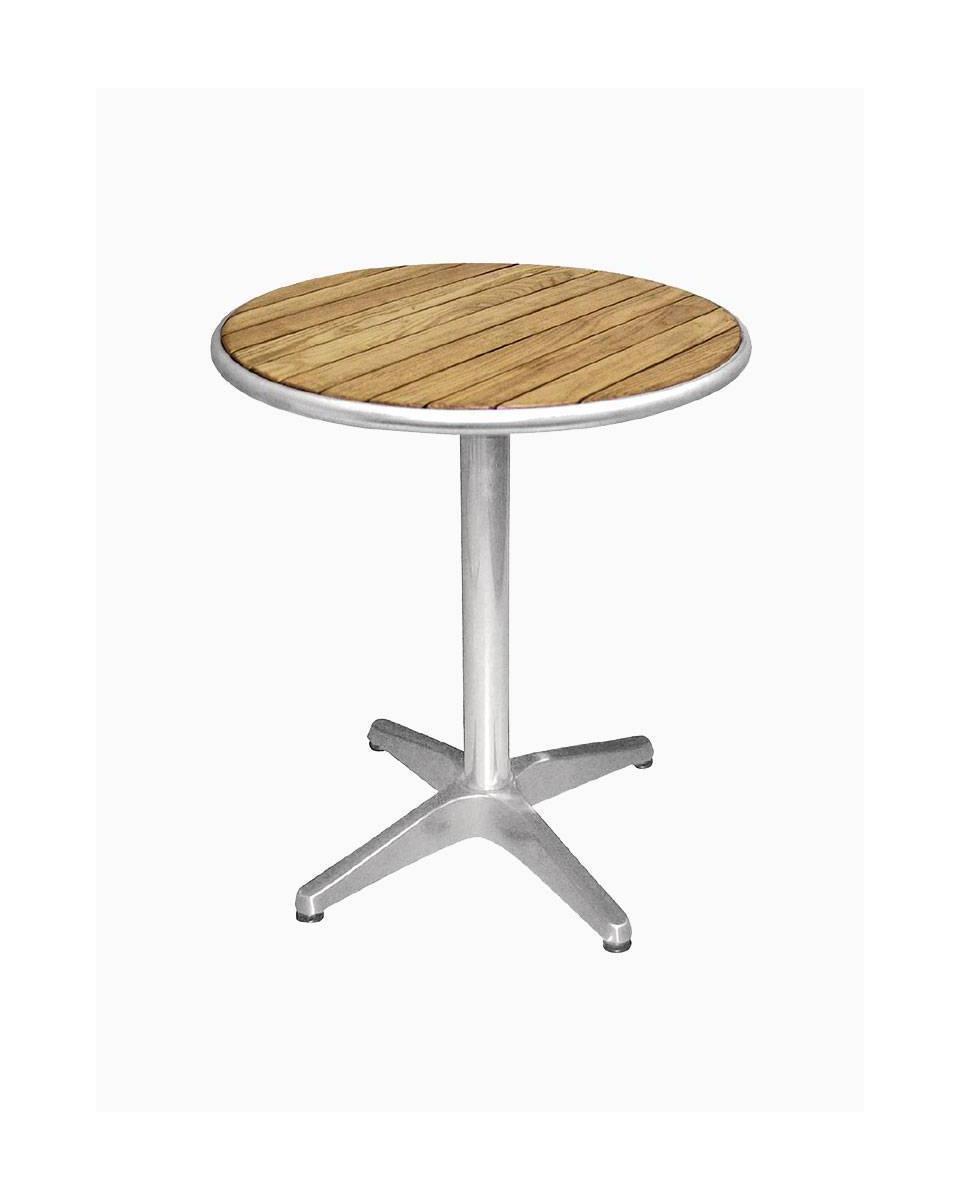 Table - Ø 80 x H 72 x 80 CM - Aluminium/Frêne - Bolero - U429