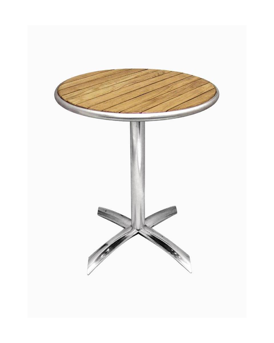 Table - Pliable - Ø 60 x H 72 x 60 CM - Aluminium/Frêne - Bolero - U424