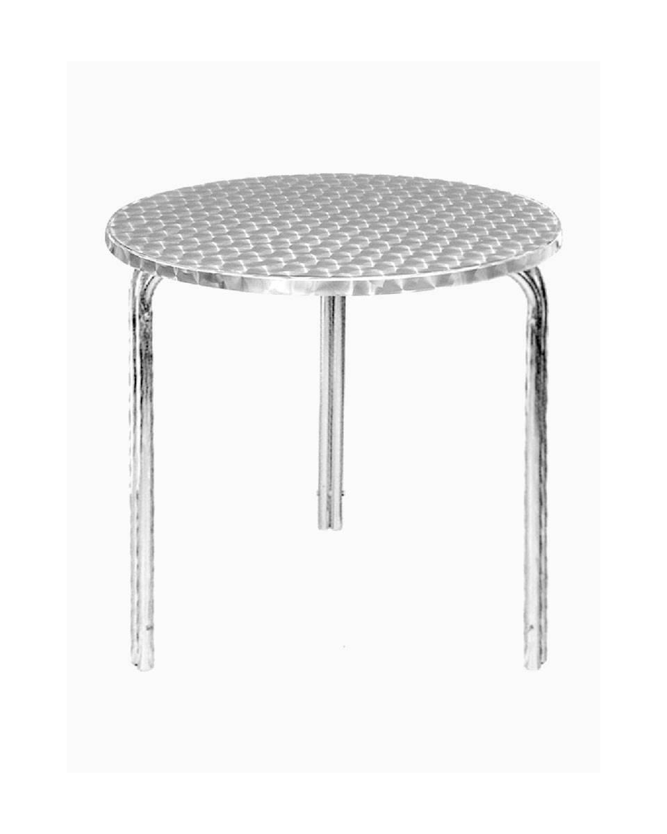 Table - Ø 60 x H 72 x 60 CM - Inox/Aluminium - Bolero - U431