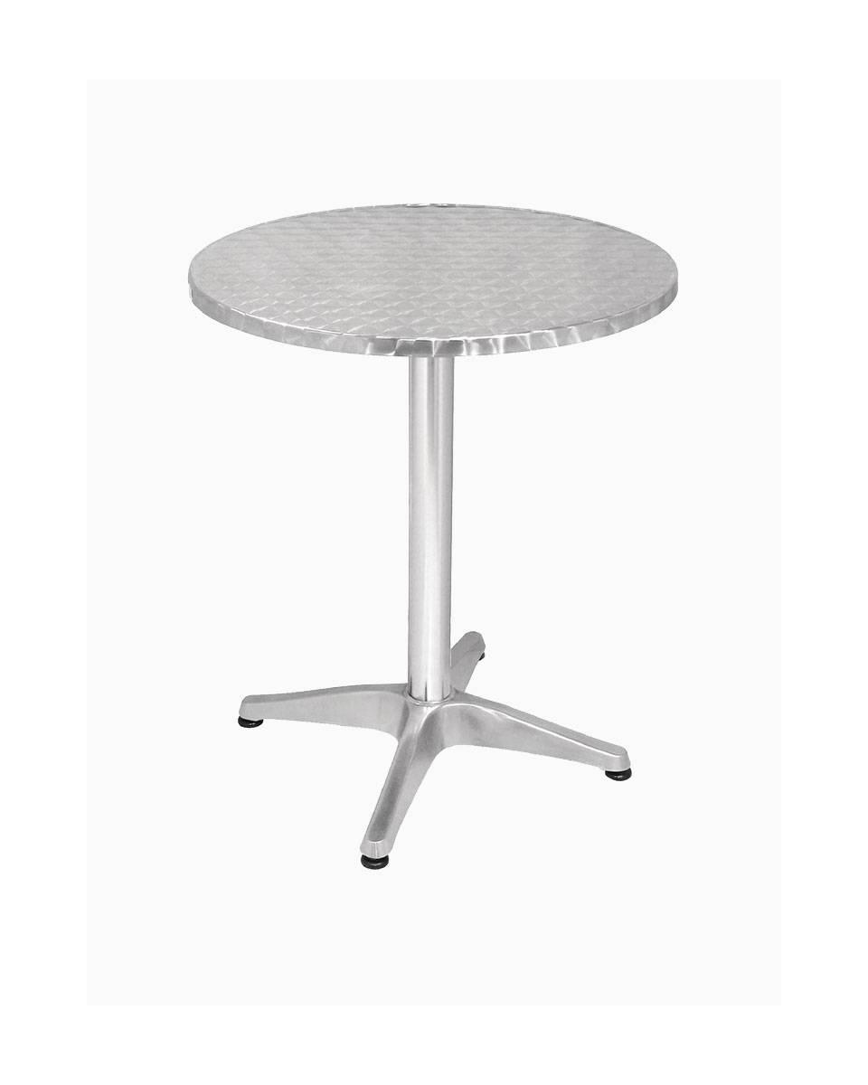Table - Gris - Ø 60 x H 72 CM - Inox/Aluminium - Bolero - U425