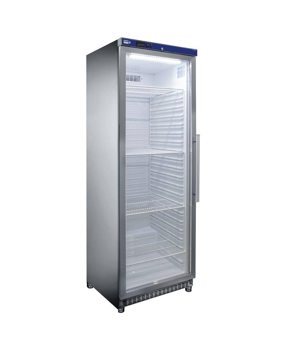Réfrigérateur porte vitrée - 400 Litres - 1 porte - H 192,5 x 62,6 x 74 CM - Acier Inoxydable - Diamant - PV400X/G-R6