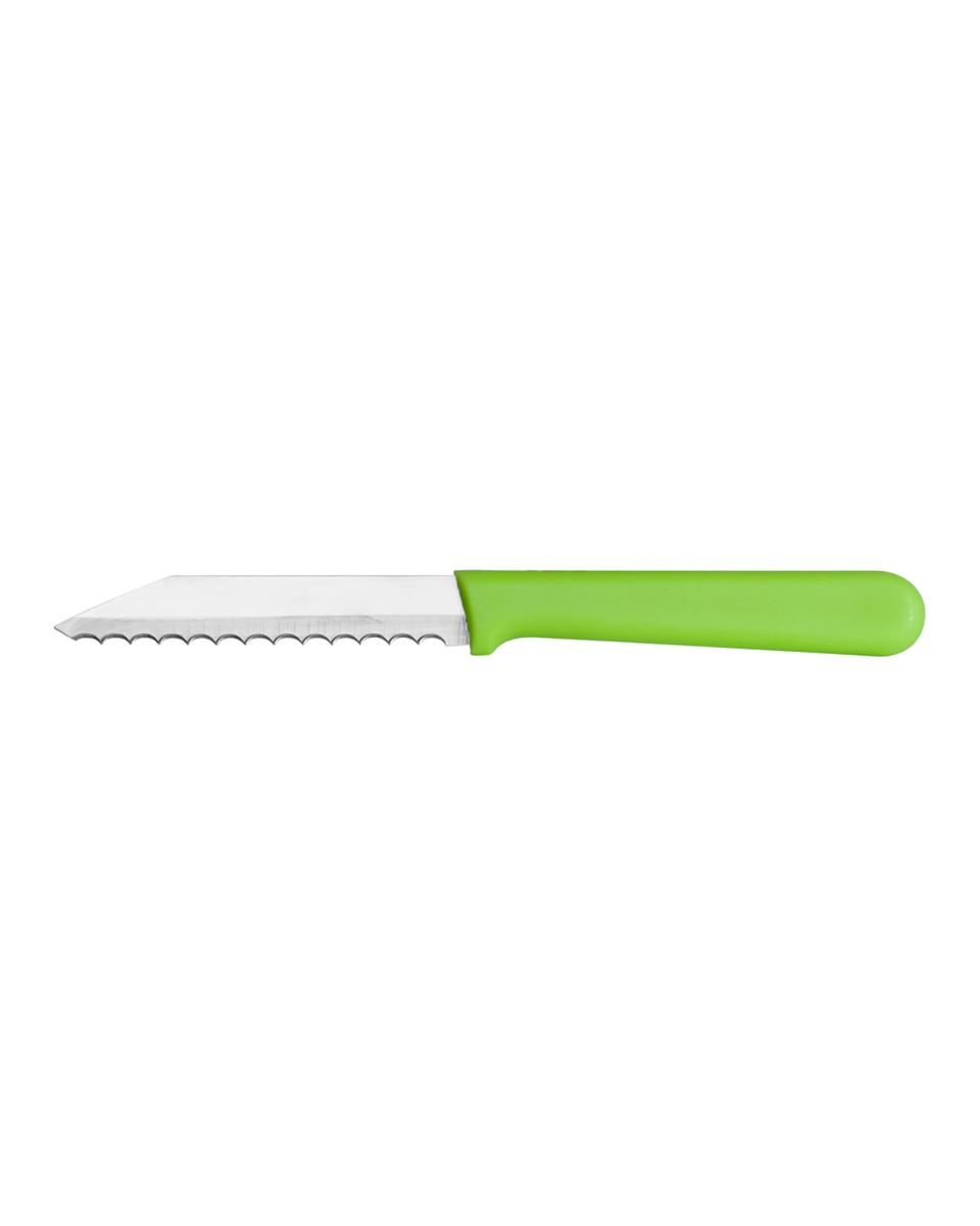Couteau à sandwich - Dentelé - 7 CM - Vert - Promoline