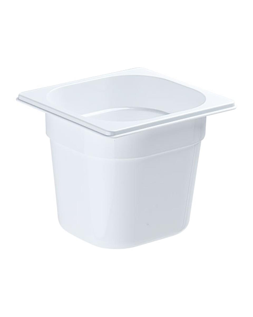 Bac gastronorme - Polycarbonate - Blanc - 1/6 GN - 150 mm - Promoline