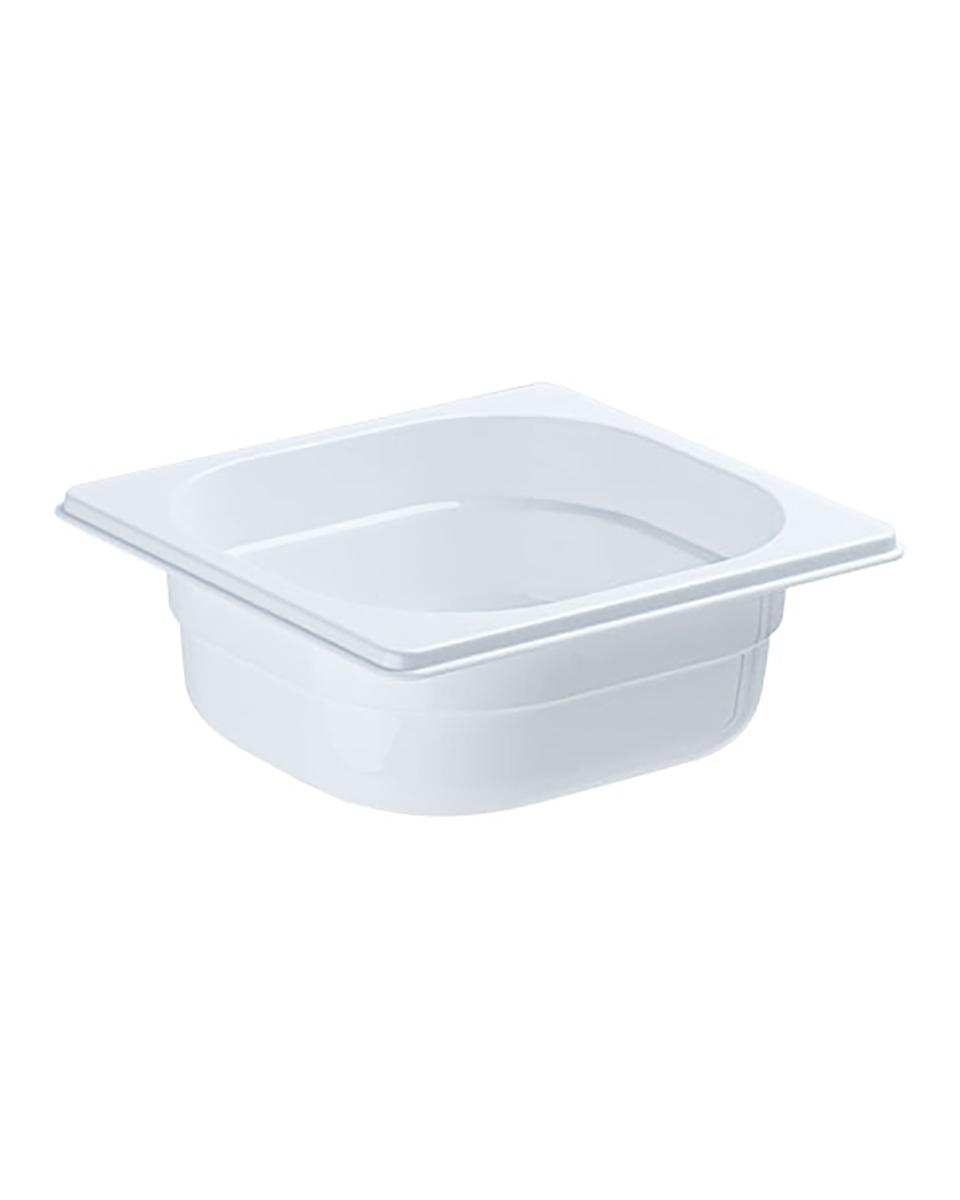 Bac gastronorme - Polycarbonate - Blanc - 1/6 GN - 100 mm - Promoline