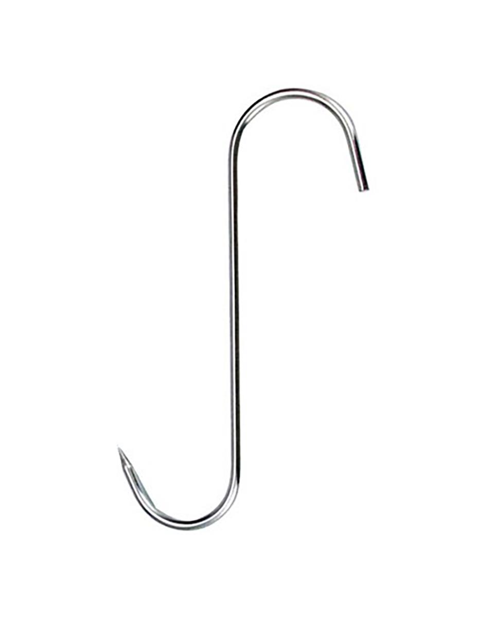 Lot 2 Crochets Viande Acier Inoxydable - Manche Bois Court Et Long - Outils Boucherie Barbecue Cuisine