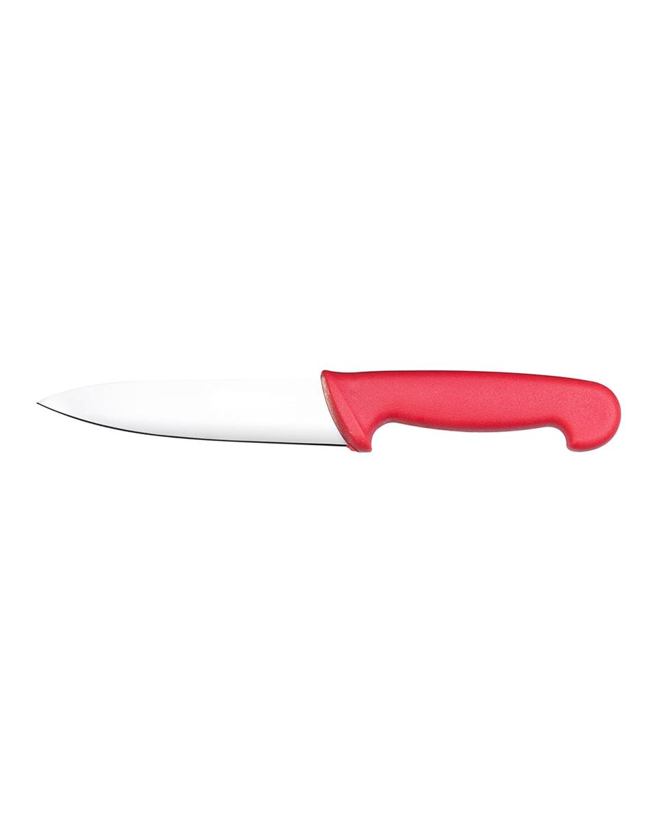Couteau de chef - 15 CM - HACCP - Rouge - Promoline