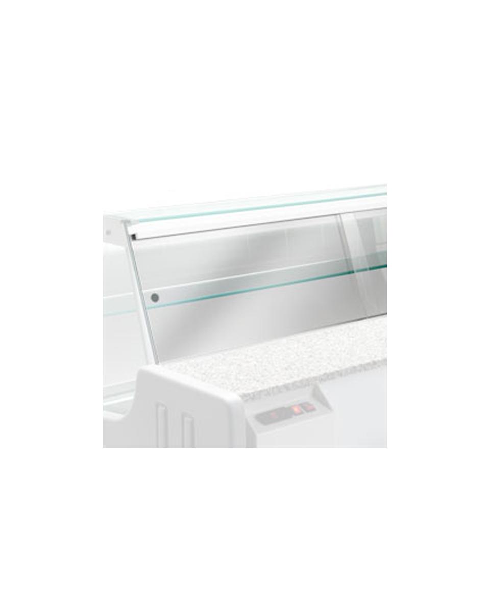 Couverture de nuit pour. Comptoir / vitrine réfrigérée - 200 CM - Ultimo - Noir - Eclairage LED - Promoline