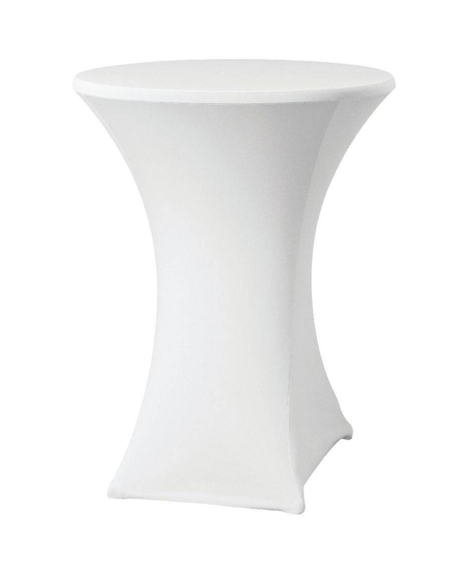 Housse pour table haute - Basic - Blanc - Ø80-85 CM - Dena - 023481