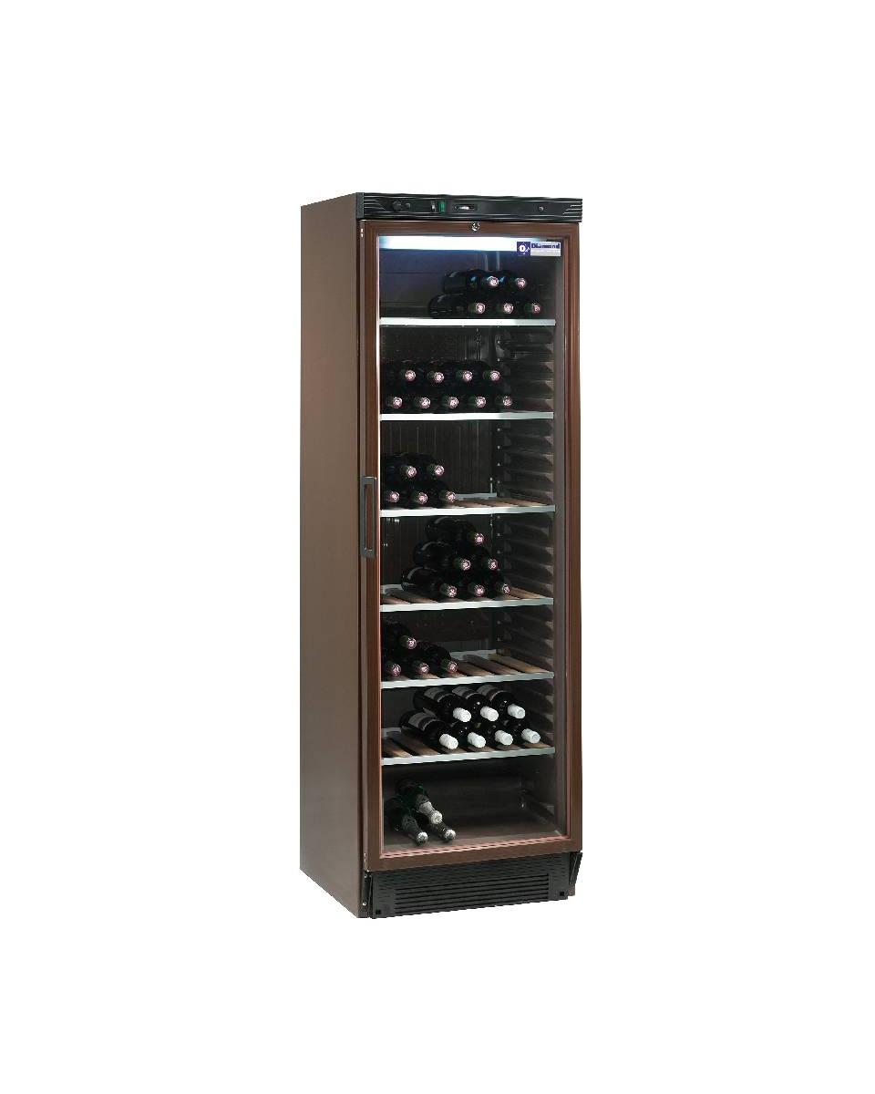 Cave à vin - 90 bouteilles - 380 litres - 1 porte vitrée - Noir - WINE-GL38/R6
