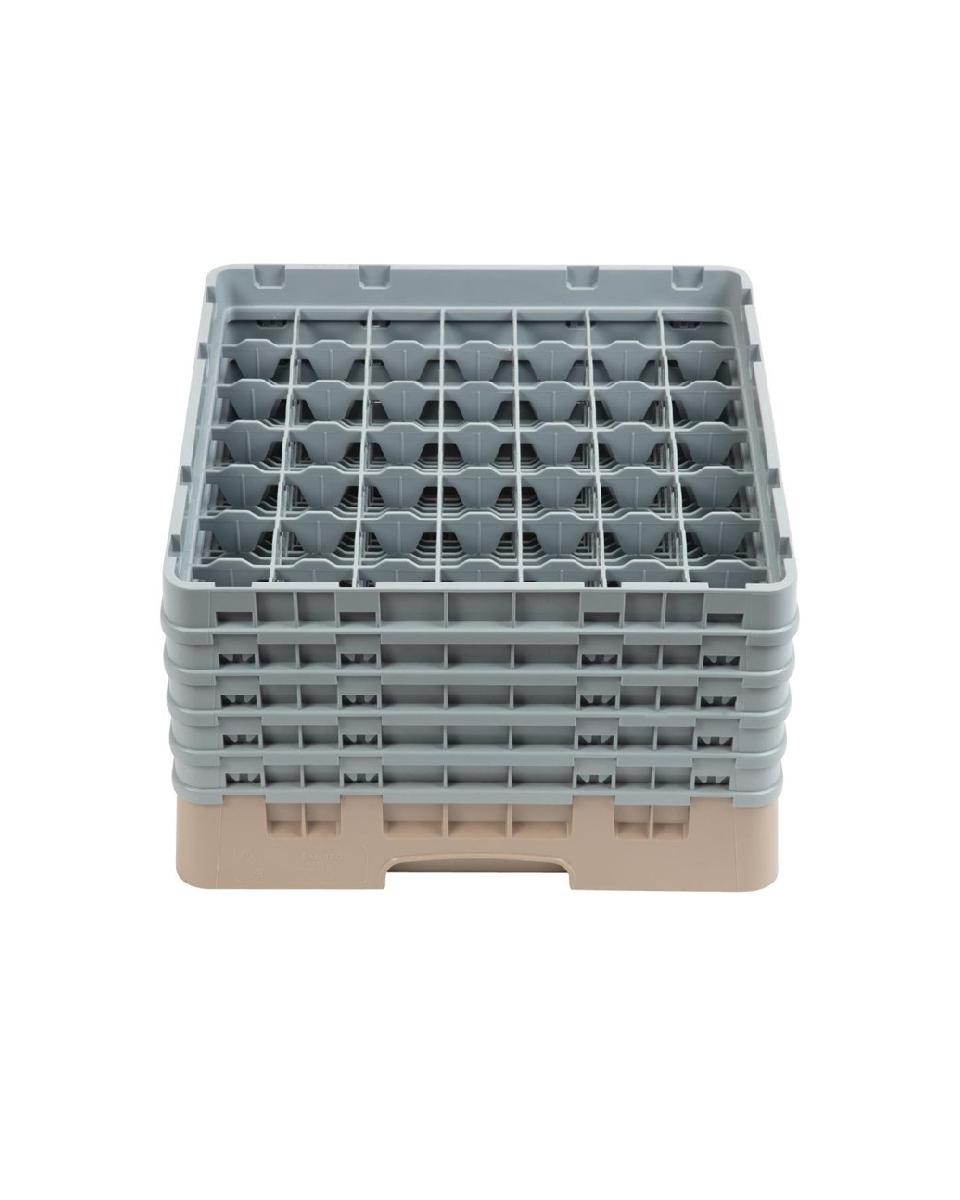 Panier lave-vaisselle - 49 compartiments - Beige - H 30,8 x 50 x 50 CM - Polypropylène - Cambro - DW562