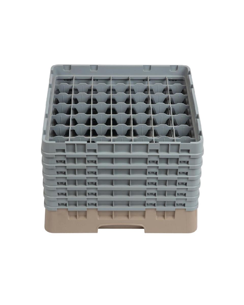 Panier lave-vaisselle - 49 compartiments - Beige - H 34,9 x 50 x 50 CM - Polypropylène - Cambro - DW563