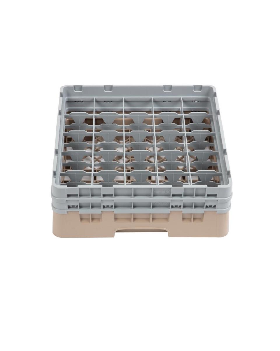Panier lave-vaisselle - 25 compartiments - Beige - H 18,4 x 50 x 50 CM - Polypropylène - Cambro - DW555