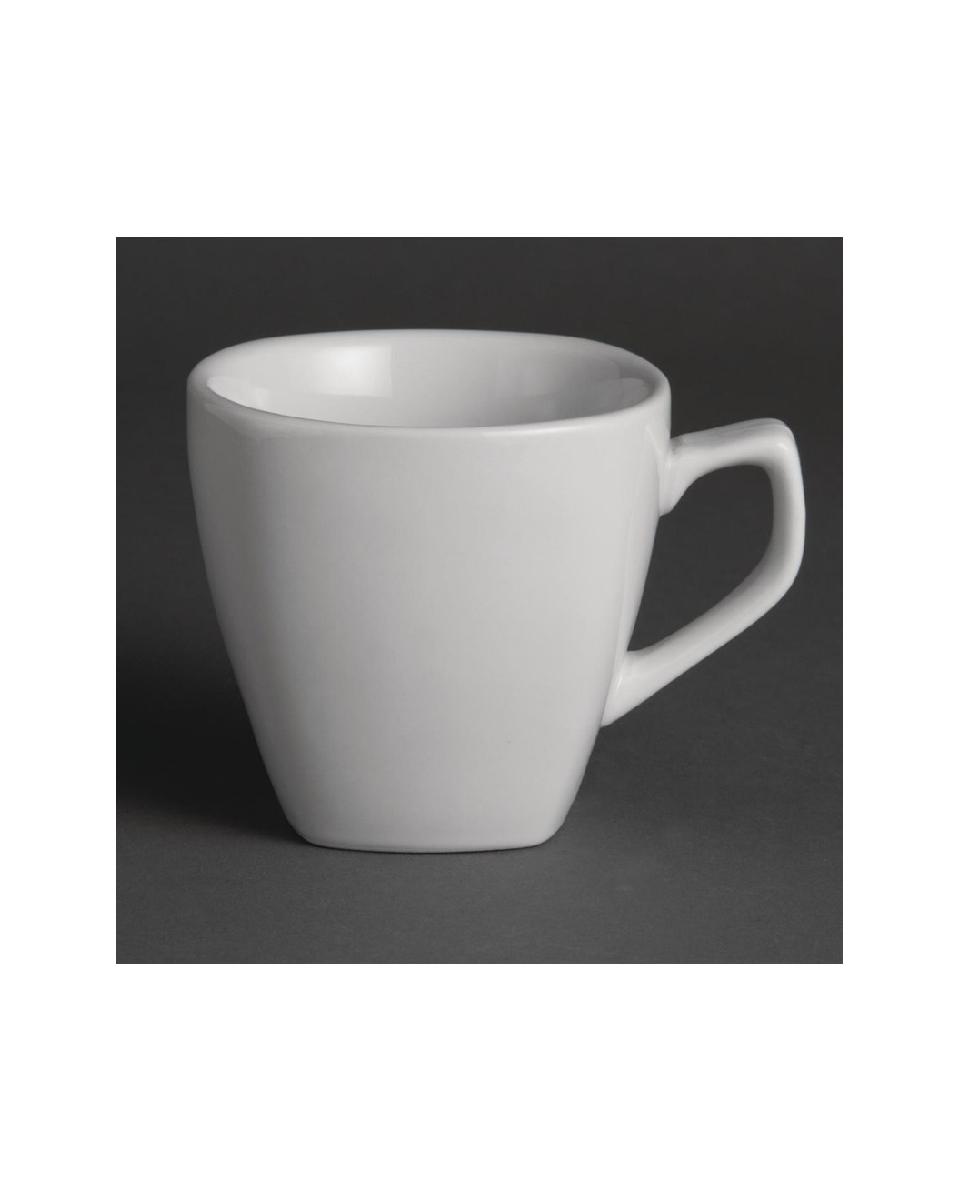 Tasse à café - 20 CL - 12 pièces - H 8 x 10,8 x 8,5 CM - Porcelaine - Olympia - Y115