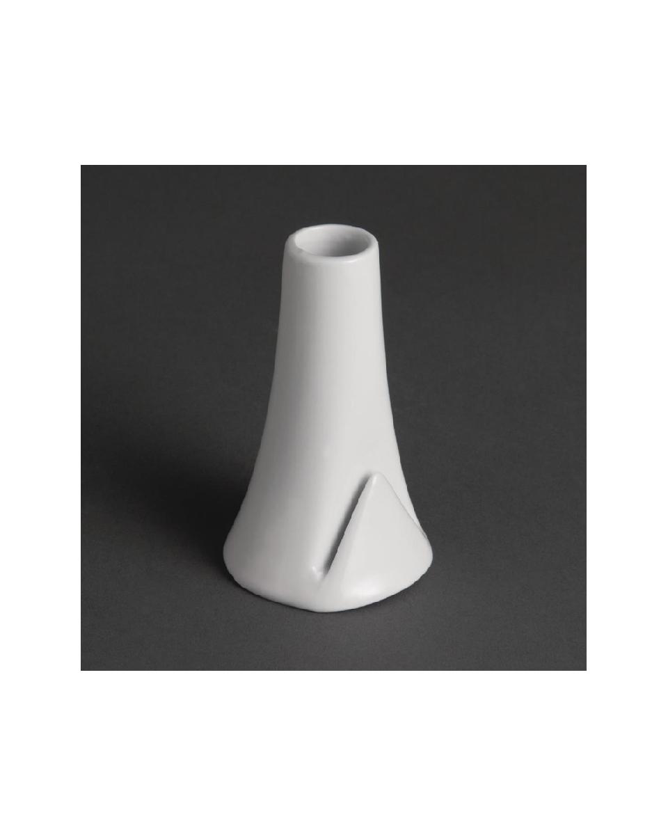 Vase - Avec bougeoir - 12 pièces - Blanc - H 10 x 6 CM - Porcelaine - Olympia - U826
