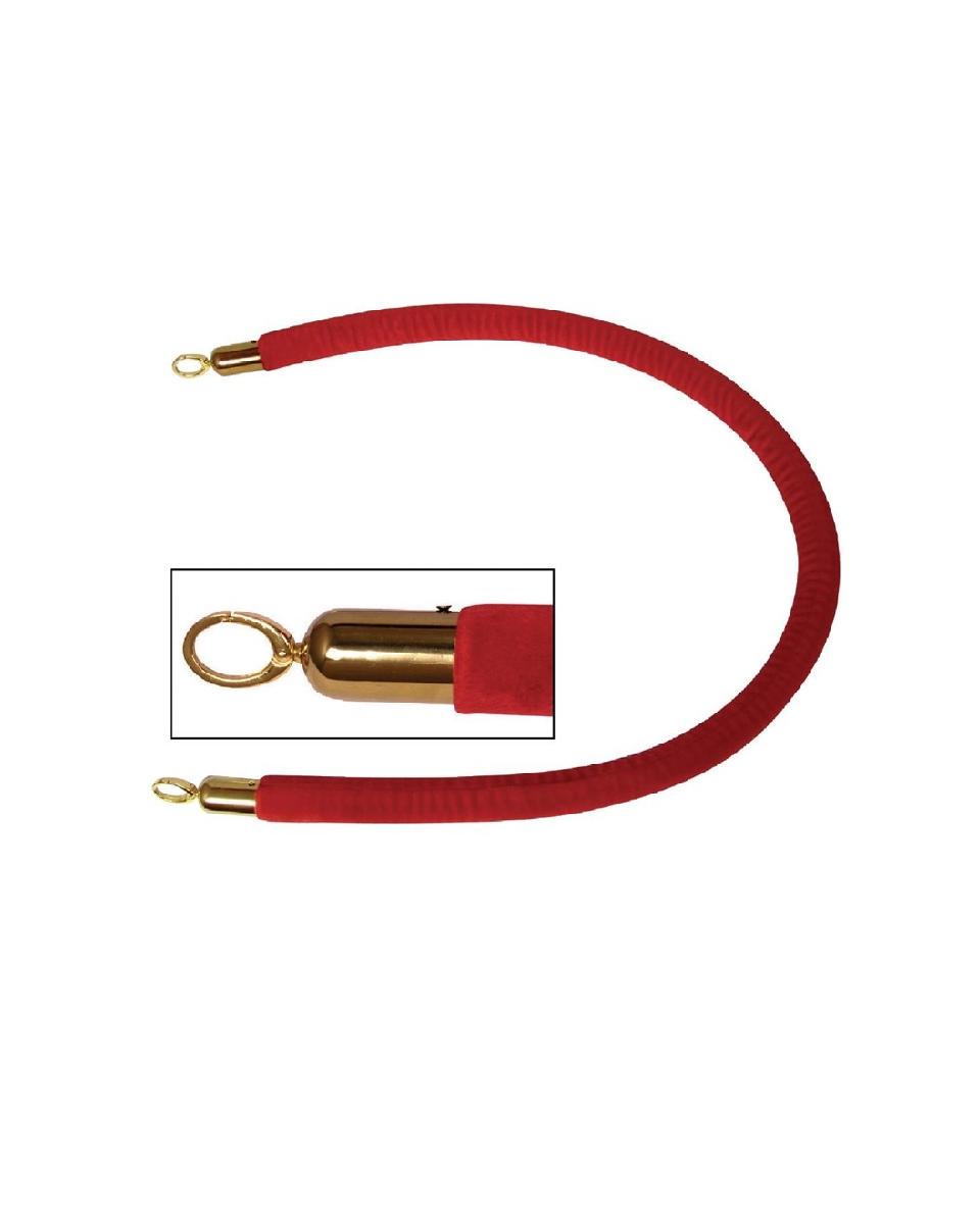 Cordon de marquage - Rouge - Ø 3,2 x 150 CM - Corde/Laiton - Bolero - W612