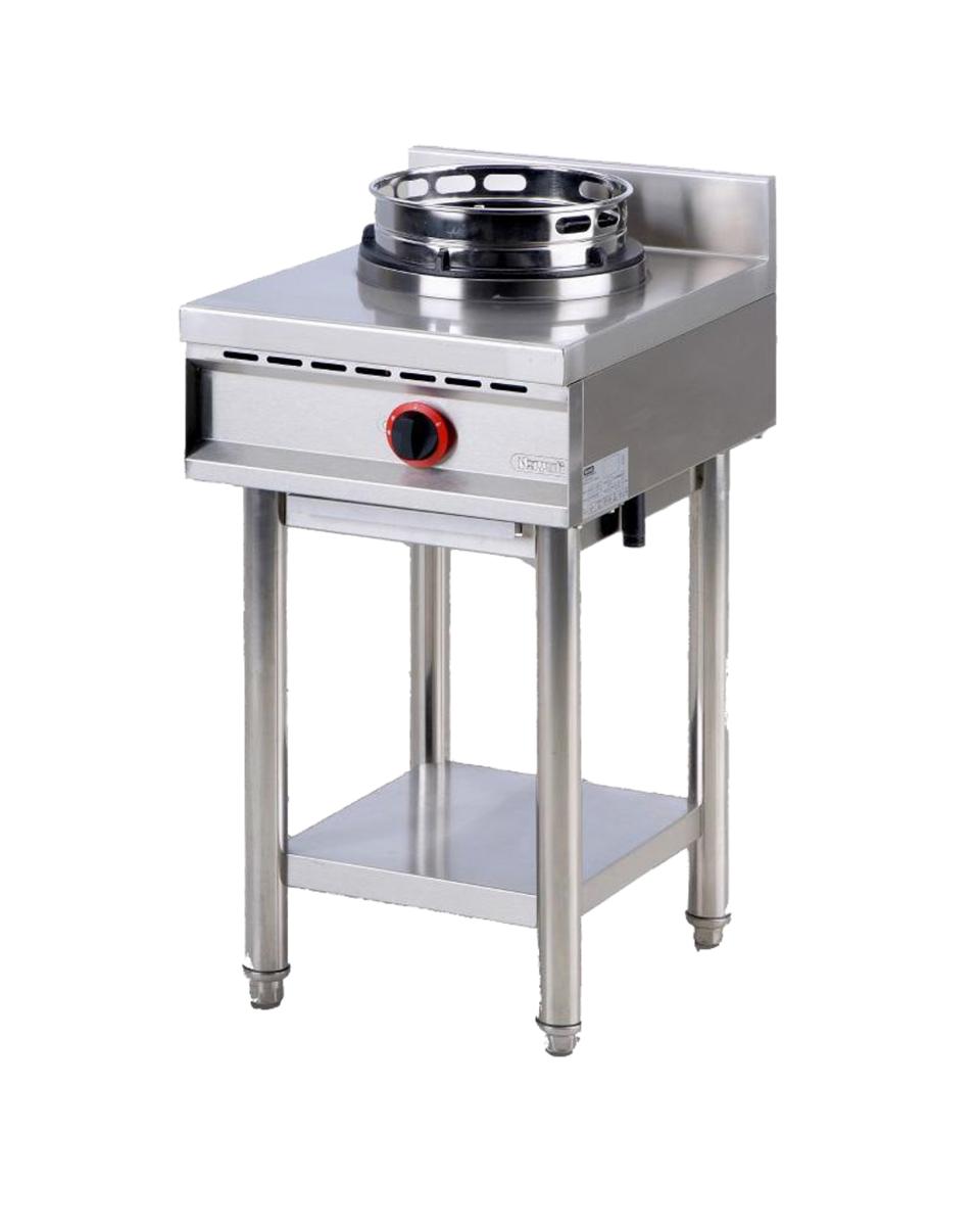Table de cuisson gaz wok avec étagère, 1 brûleur - Virtus - AHA0017