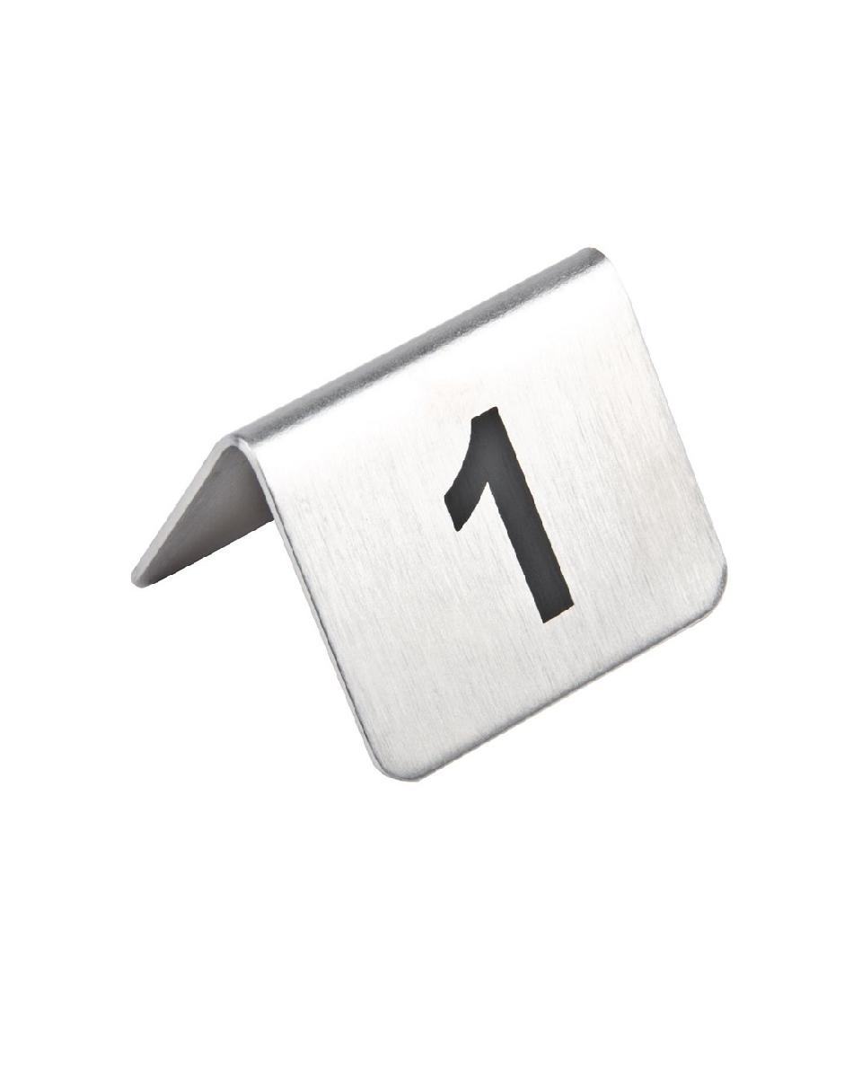 Numéros de table - 11-20 - 10 pièces - H 3,5 x 5,1 x 3,8 CM - acier inoxydable - Olympia - U047
