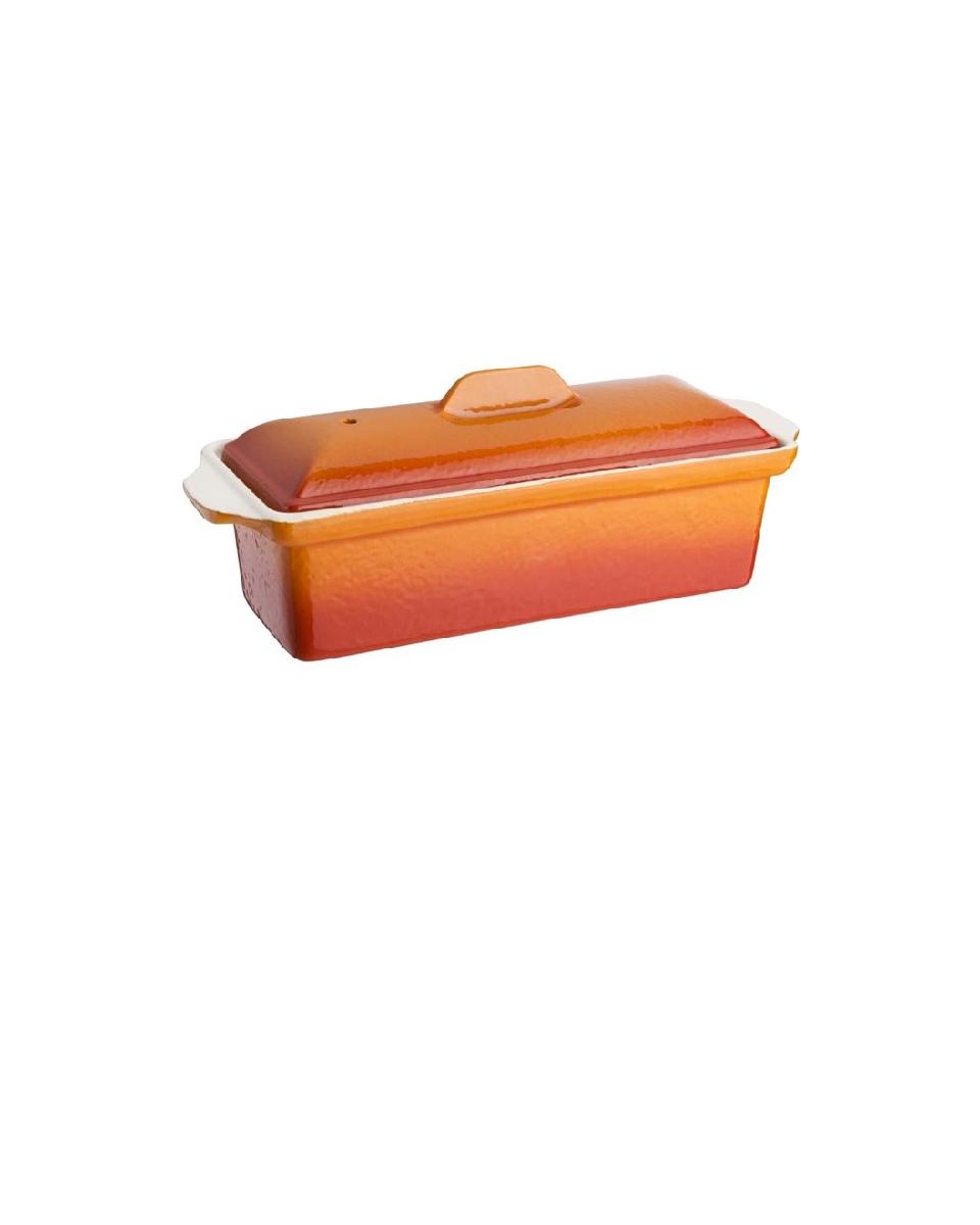 Moule à Pate - 1,3 Litre - Orange - H 11 x 34 x 10,5 CM - Fonte - Vogue - W455