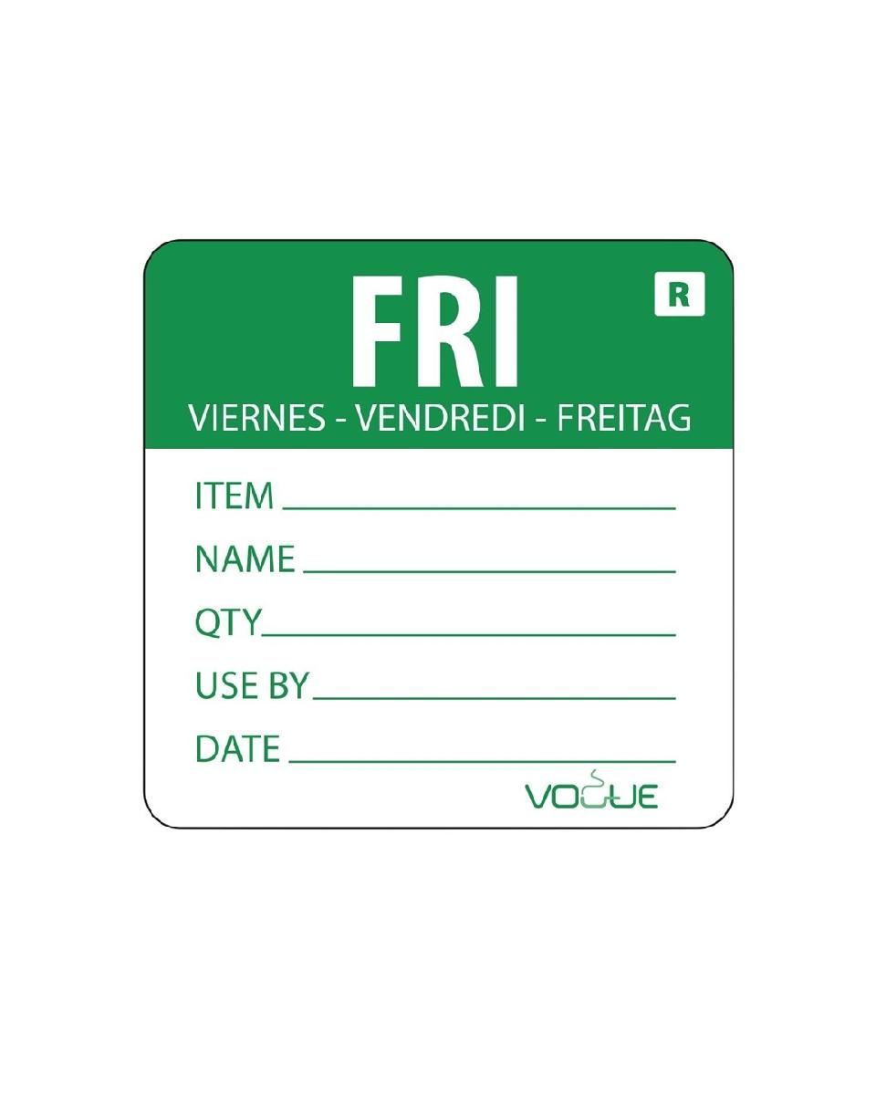 Etiquettes jour - Détachables - Friday - 500 pièces - H 4.9 x 6 CM - Vogue - L070