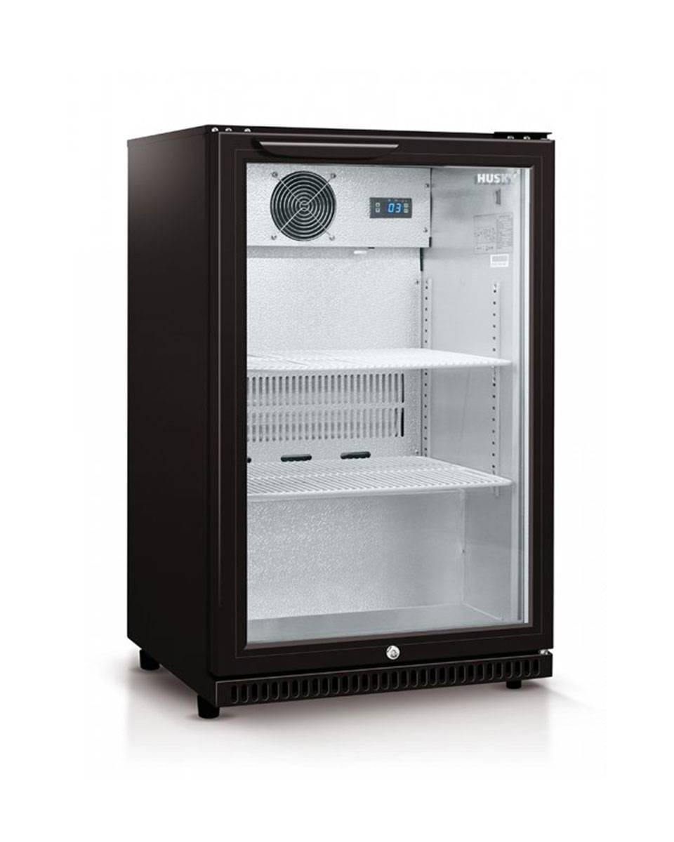 Réfrigérateur porte vitrée - 112 litres - 1 porte - Noir - Husky - C1-865-BK-NL-HU