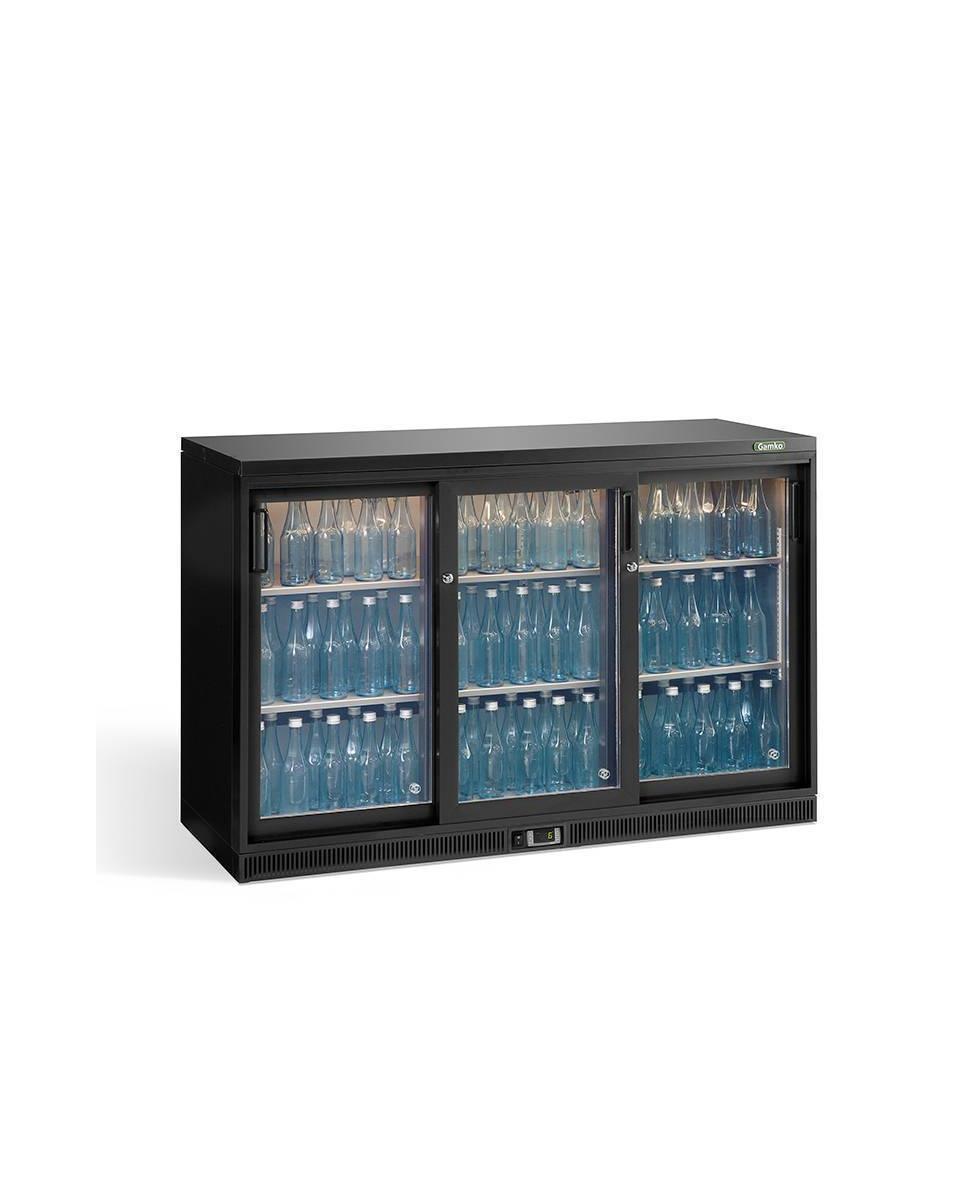 Réfrigérateur porte vitrée - Maxiglas - Refroidisseur de bouteilles - 3 portes coulissantes - Gamko - LG2/315SD84