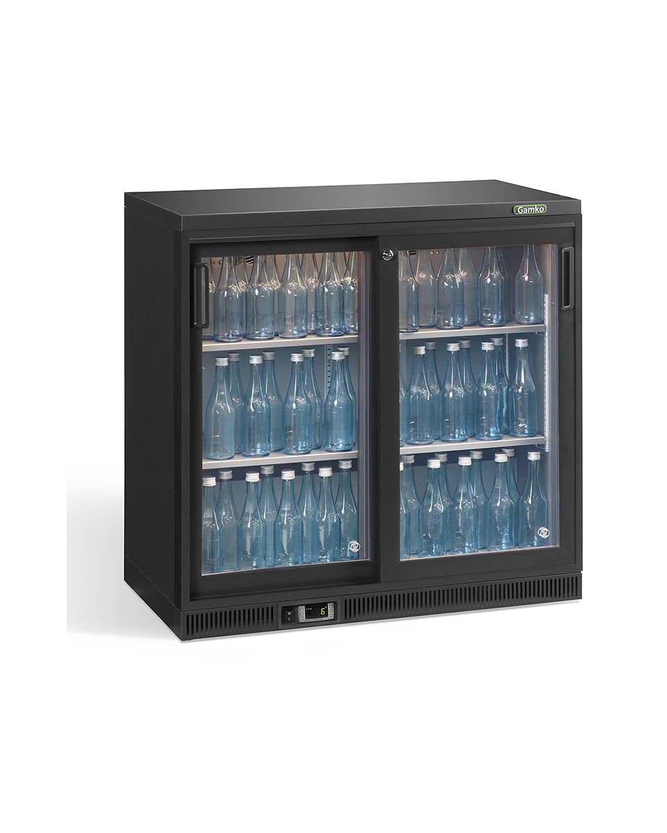 Réfrigérateur porte vitrée - Maxiglas - Refroidisseur de bouteilles - 2 portes coulissantes - Gamko - MG2/250SD