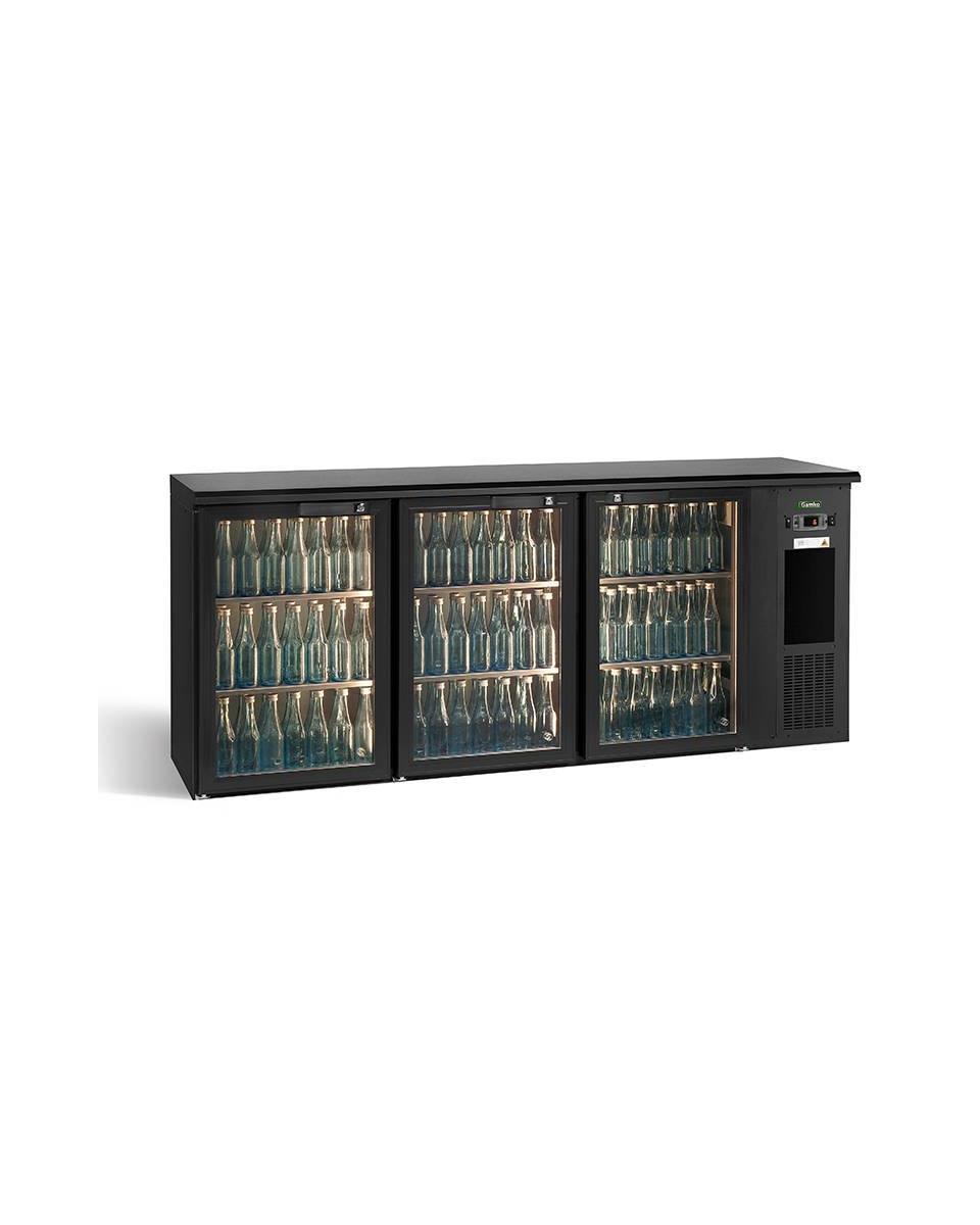 Réfrigérateur porte vitrée - E3 - Refroidisseur bouteilles - 3 portes - Anthracite - Gamko - E3/222GMU84