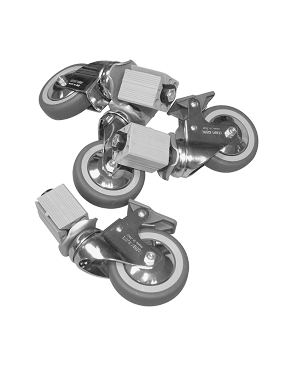 Jeu de roues - 4 pièces - inox - 11 cm - Multinox - 317500