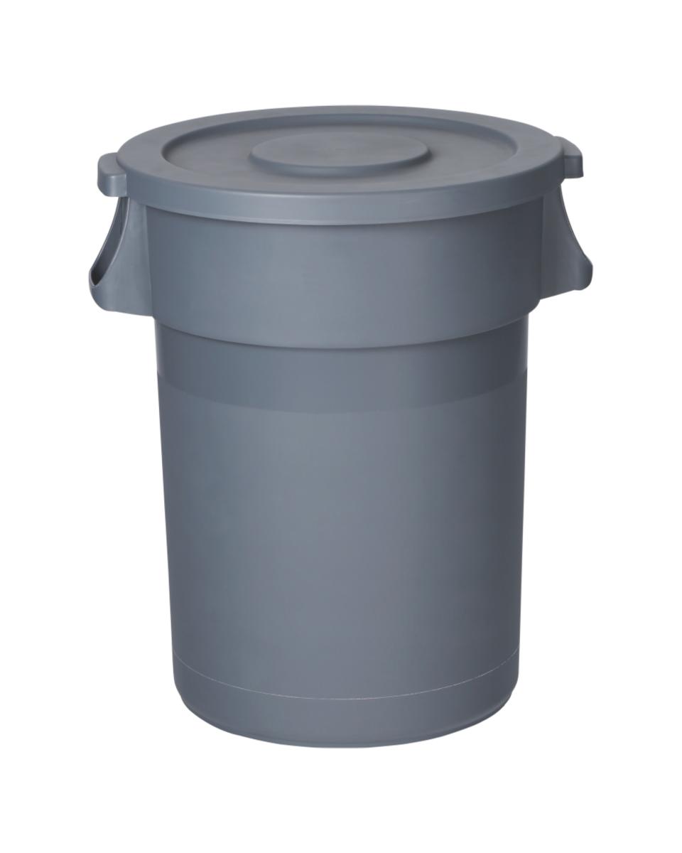 Conteneur à déchets - Incl. couvercle - 80 Litres - Gris - Promoline