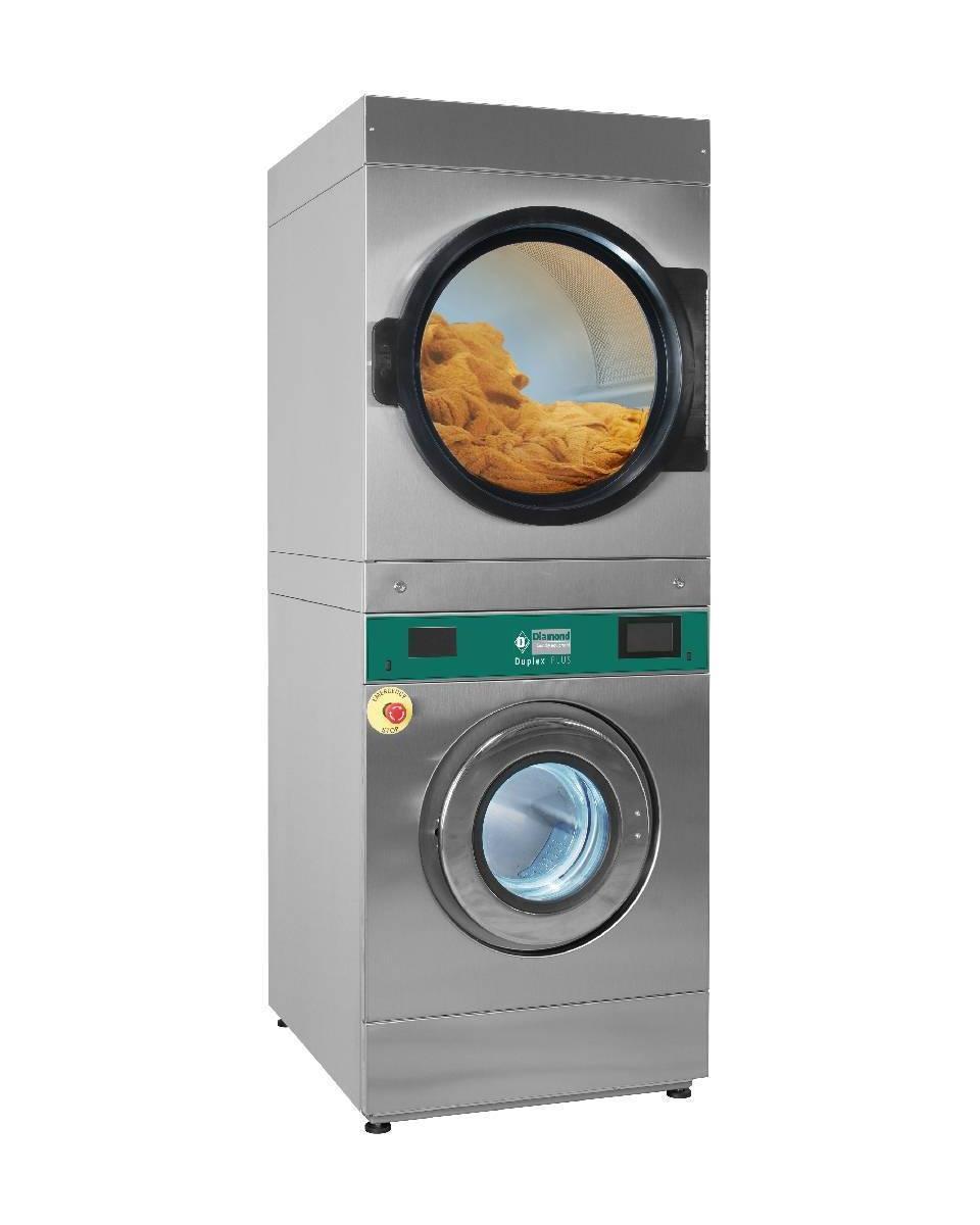 Lave-linge à super centrifugation - Ecran tactile - Electrique - 14 KG + Séchoir rotatif 14 KG - Electrique - Diamond - DEES/14-TS
