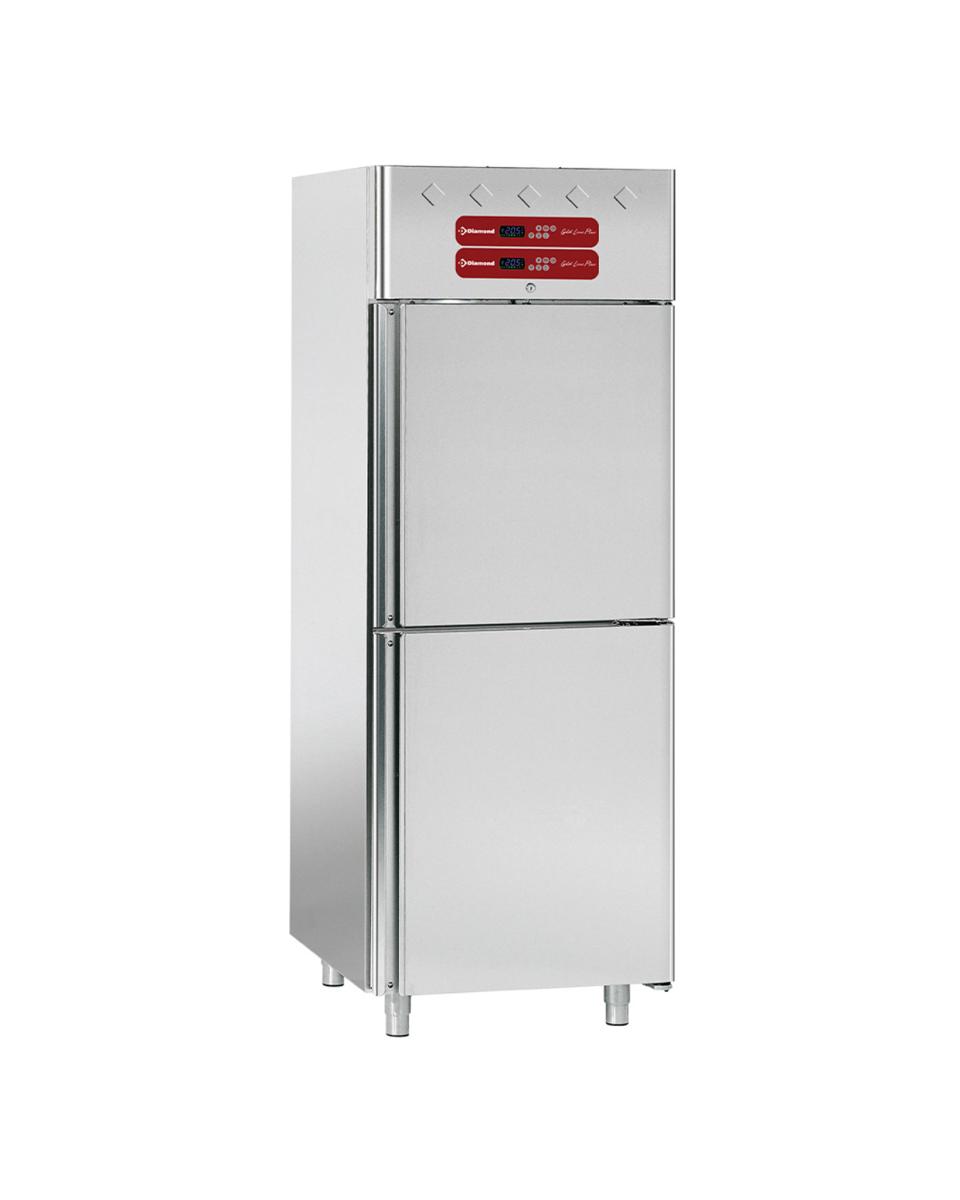 Combiné réfrigérateur/congélateur - 700 Litres - 2 portes - 2/1 GN & 1/1 GN - H 202,5 x 77 x 82 CM - Inox - Diamant - AL1TB/H2