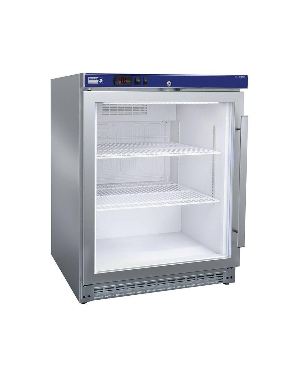 Réfrigérateur porte vitrée - 150 Litres - 1 porte - Acier Inoxydable - Diamant - PV200X/G-R6