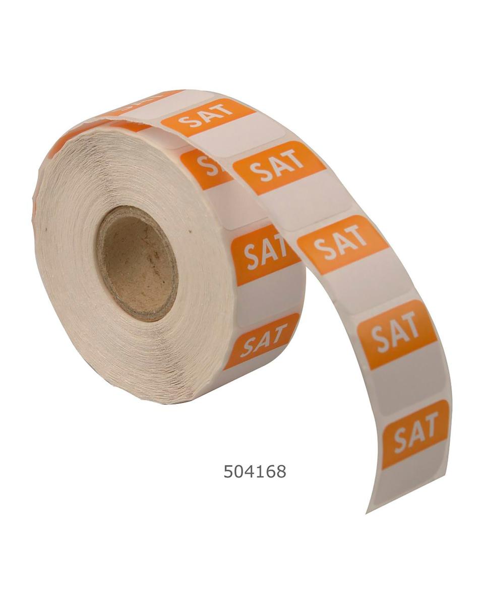 Étiquette à code - Samedi - Orange - Rouleau 6 x 1000 pièces - Vogue - 504168