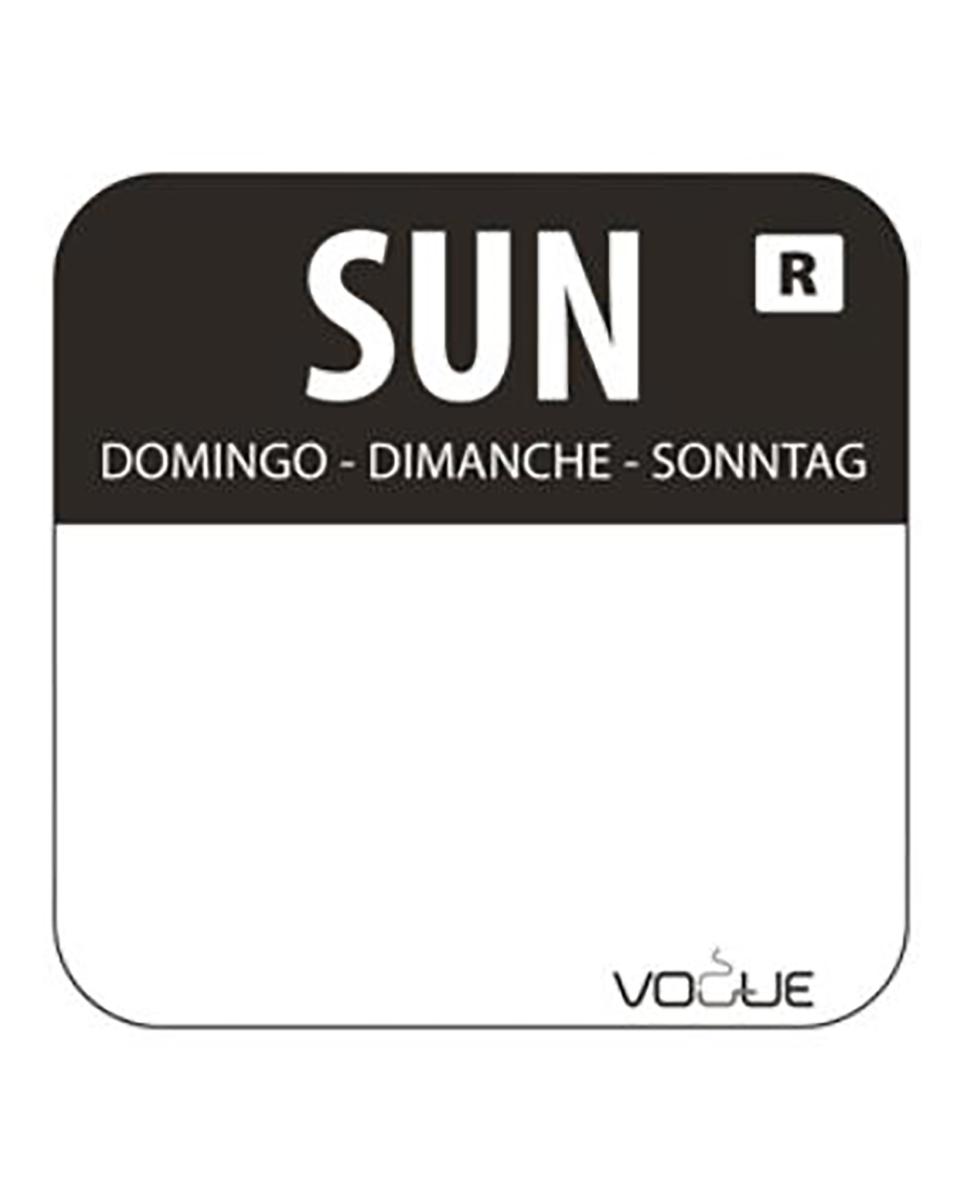 Étiquette à code - Sunday - Noir - Rouleau 6 x 1000 pièces - Vogue - 504162