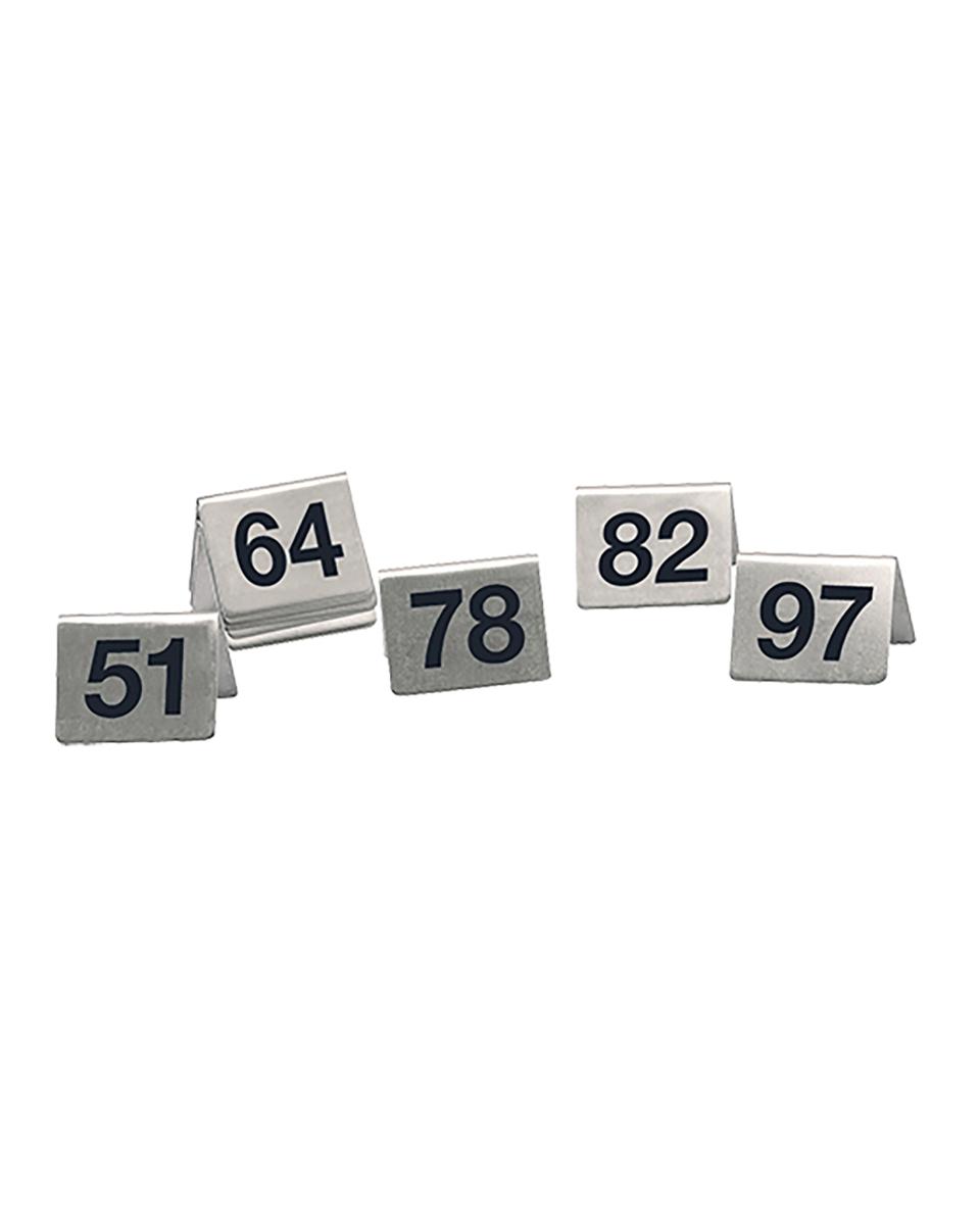 Set Numéro de Table - H 4,3 x 5,3 CM - 1,32 KG - Acier Inoxydable - 705055