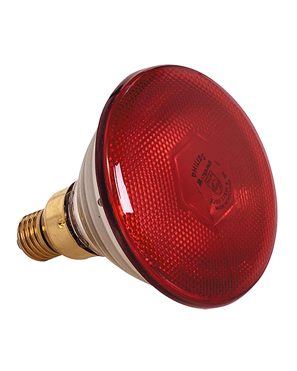 Lampe chauffante - 0,6 KG - 220 - 240 V - 175 W - Verre - Rouge - 093500