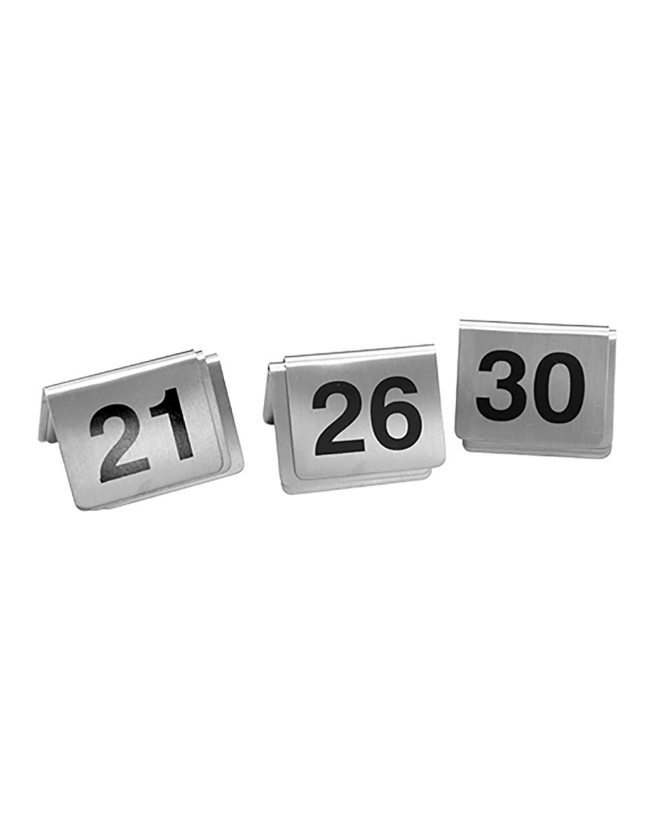 Set Numéro de Table - H 4,3 x 5,3 CM - 0,25 KG - Acier Inoxydable - 705052