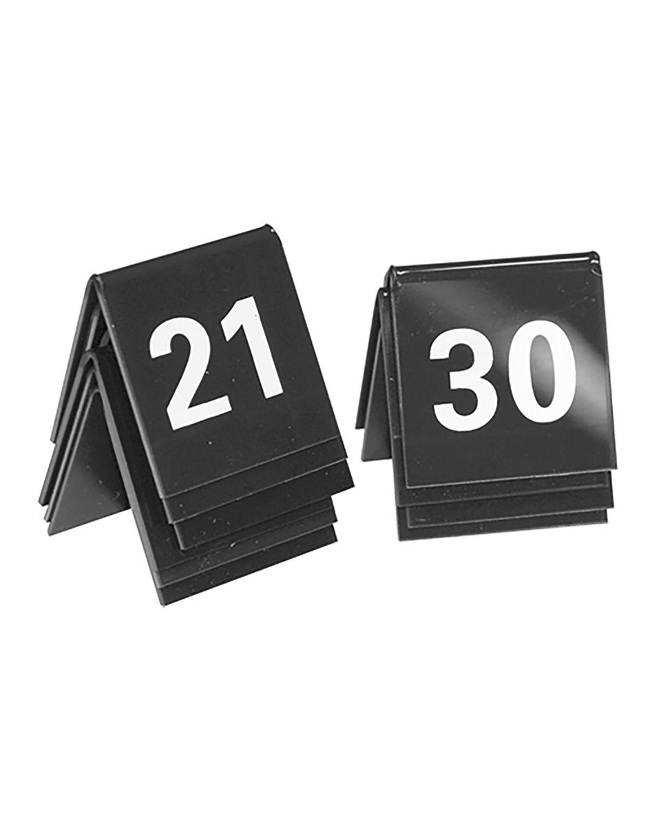 Numéro de table Set - H 3,5 x 4 x 3 CM - 0,05 KG - polystyrène - Noir - 880112