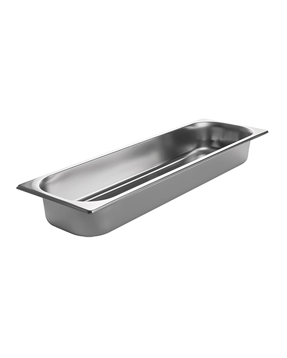 Bac gastronorme - 2/4 GN - 4 Litres - H 6,5 x 53 x 16,2 CM - Inox - Caterchef - 953244