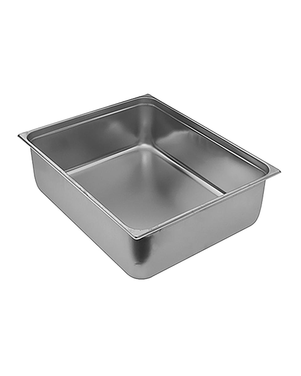 Bac gastronorme - 2/1 GN - 30 litres - H 10 x 65 x 53 CM - inox - Caterchef - 953213