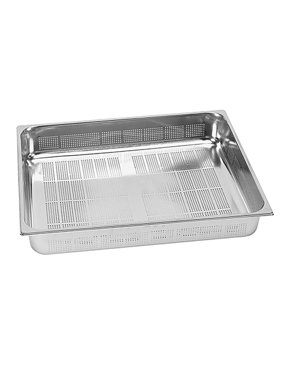 Bac gastronorme - 2/1 GN - 18 Litres - H 6,5 x 65 x 53 CM - Inox - Caterchef - 953544