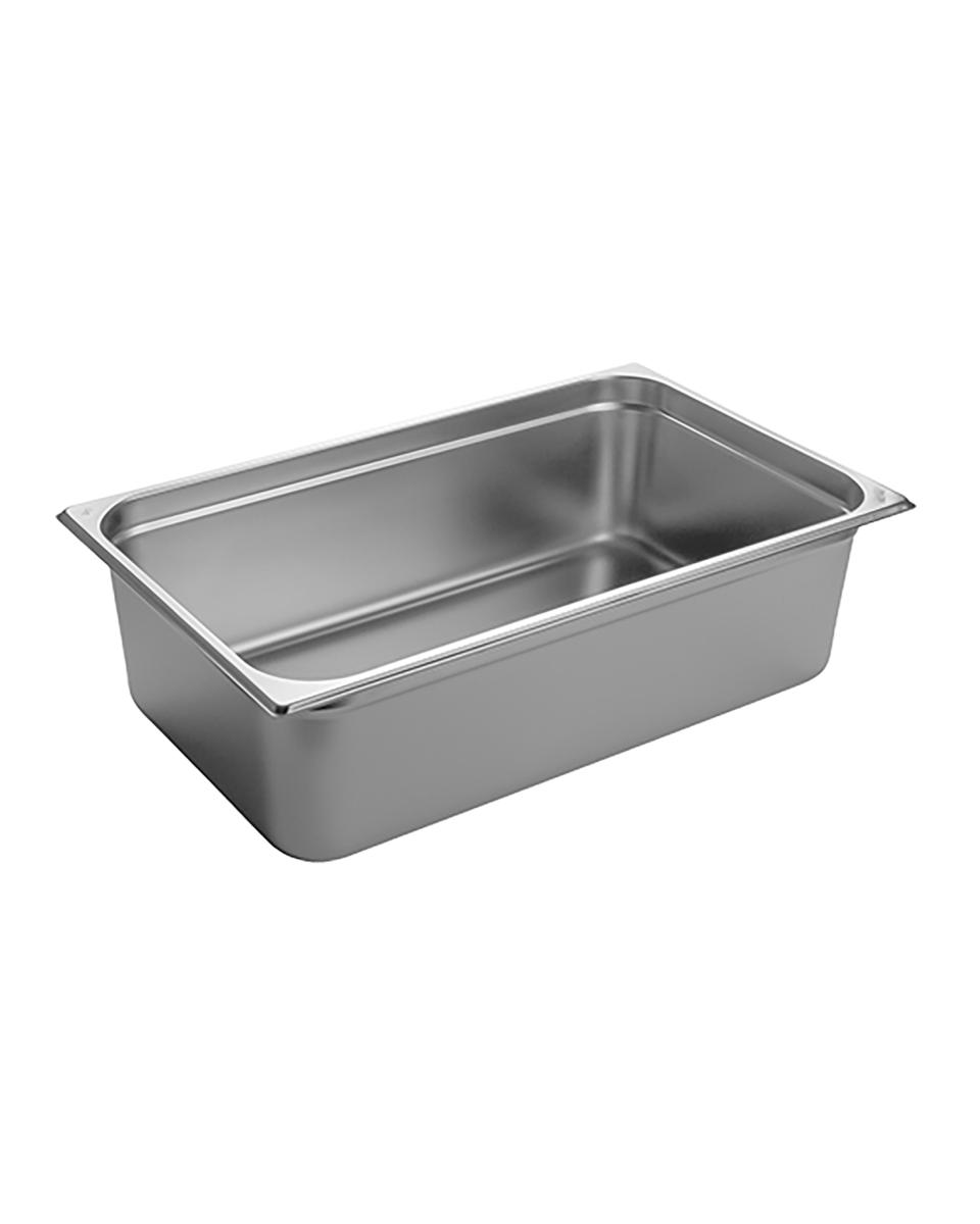 Bac gastronorme - 1/1 GN - 20 Litres - H 15 x 53 x 32,5 CM - Inox - Caterchef - 953112