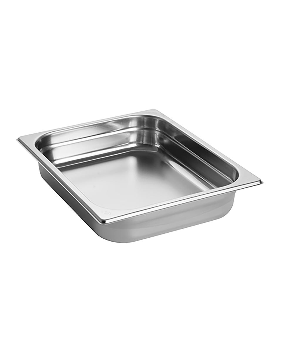 Bac gastronorme - 1/2 GN - 4 Litres - H 6,5 x 32,5 x 26,5 CM - Inox - Caterchef - 953124