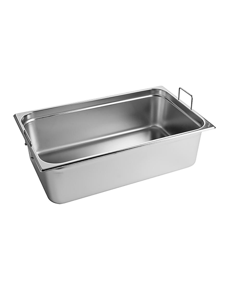 Bac gastronorme - 1/1 GN - 20 Litres - H 15 x 53 x 32,5 CM - Inox - Caterchef - 953412